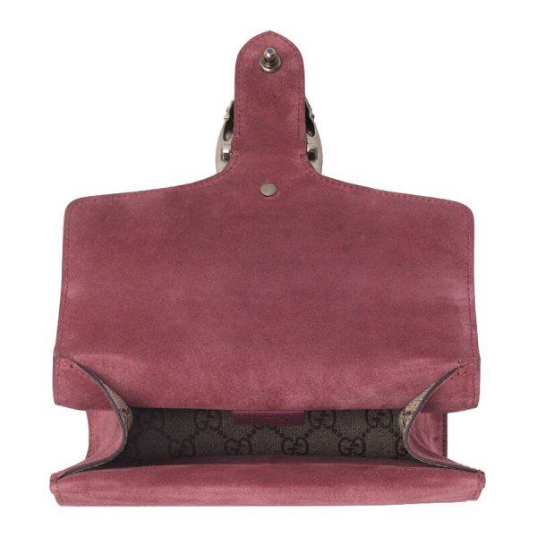 Gucci leather geranium red flower wine god chain crossbody bag - Image 3