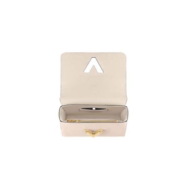 LV medium beige grain cowhide gold metal veneer crossbody bag/shoulder bag - Image 3