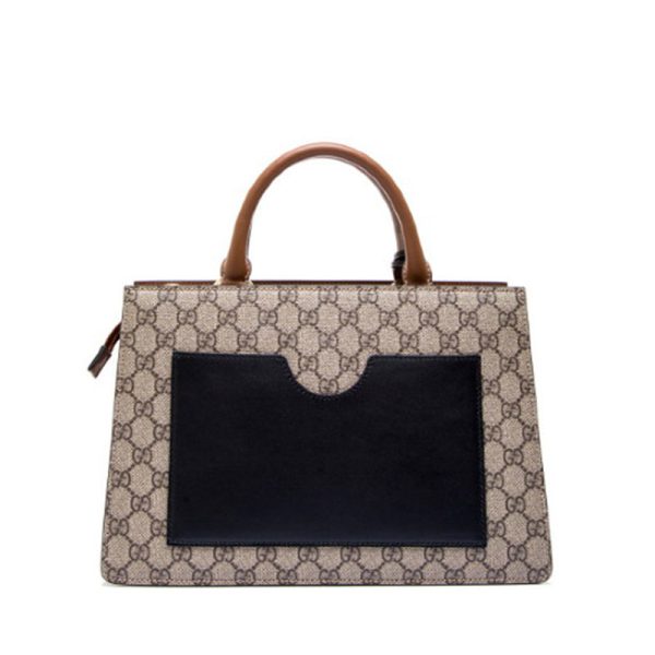 Gucci Double G Printed Brown Lock Handbag Shoulder Bag - Image 3