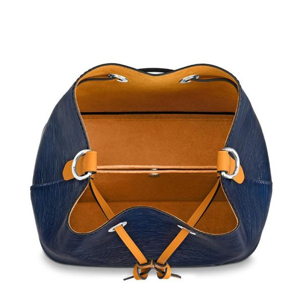 LV water ripple grain leather with saffron yellow single shoulder crossbody bag - Image 3