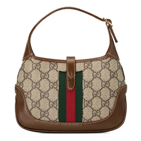 Gucci mini brown calf leather patchwork canvas shoulder diagonal cross bag - Image 3