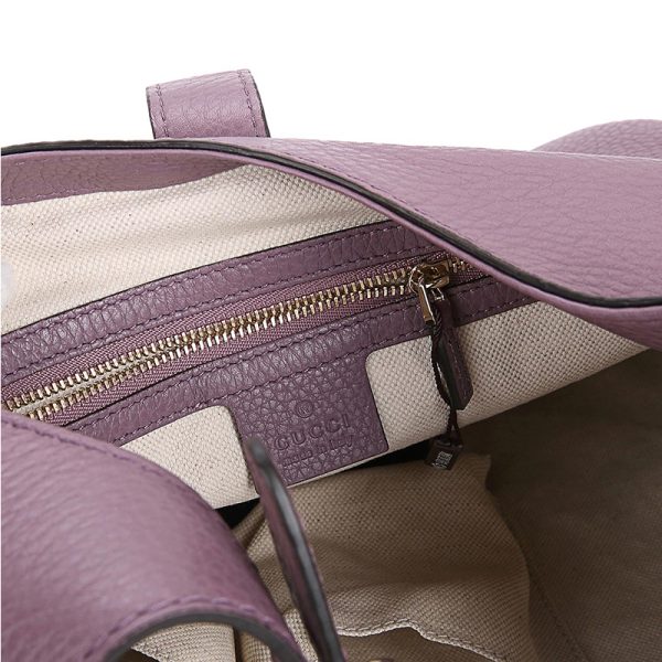 Gucci Purple Leather Cross Shoulder Bag - Image 3
