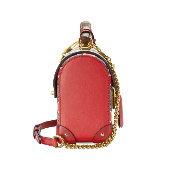 Gucci Red Apple Bamboo Knot Handbag - Image 3