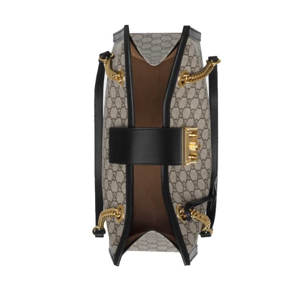 Gucci Medium Spliced Black Leather Chain Shoulder Handbag - Image 3