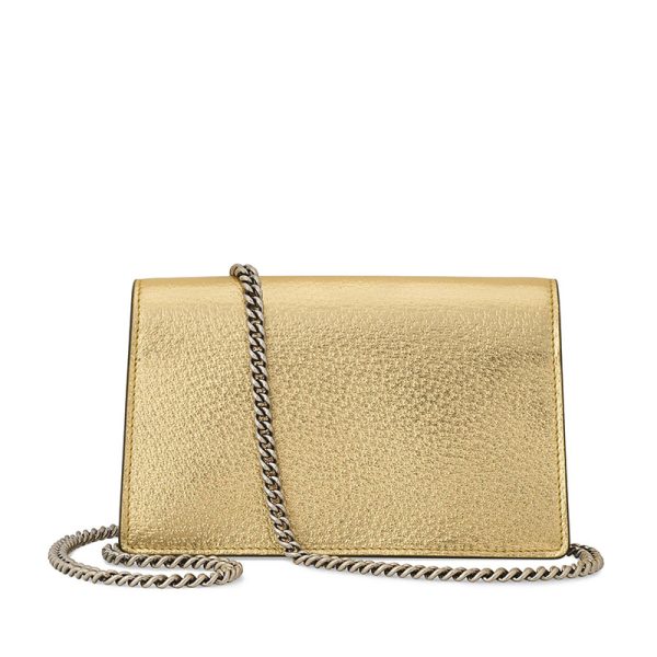 Gucci Mini Gold Leather Shoulder Cross Bag - Image 3