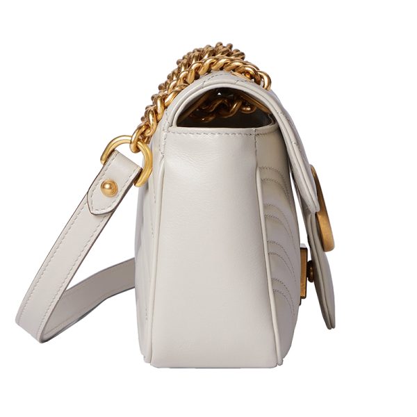 Gucci Mini Light Grey Human Pattern Quilted Leather Shoulder Bag - Image 3