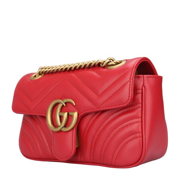 Gucci Red Leather Shoulder Bag - Image 3