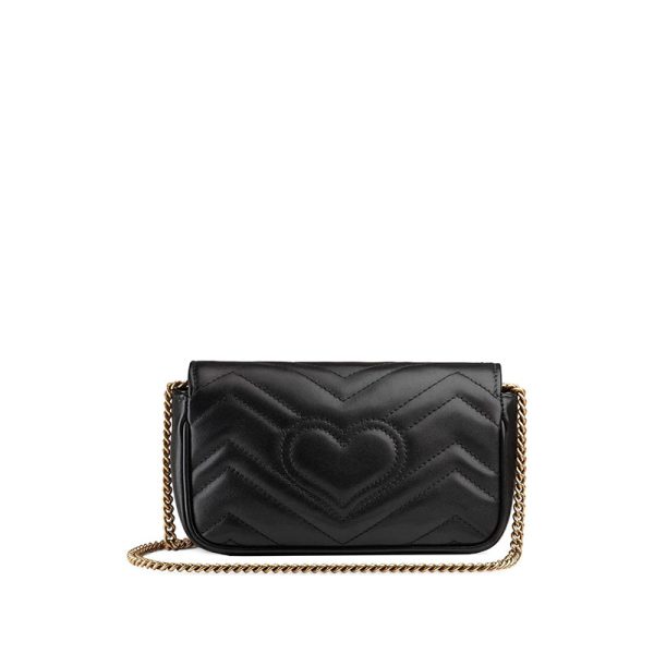 Gucci Black Leather Buckle Cross Shoulder Bag - Image 3