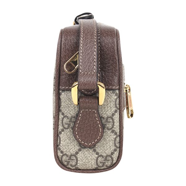 Gucci ebony fabric paired with leather crossbody shoulder bag - Image 3