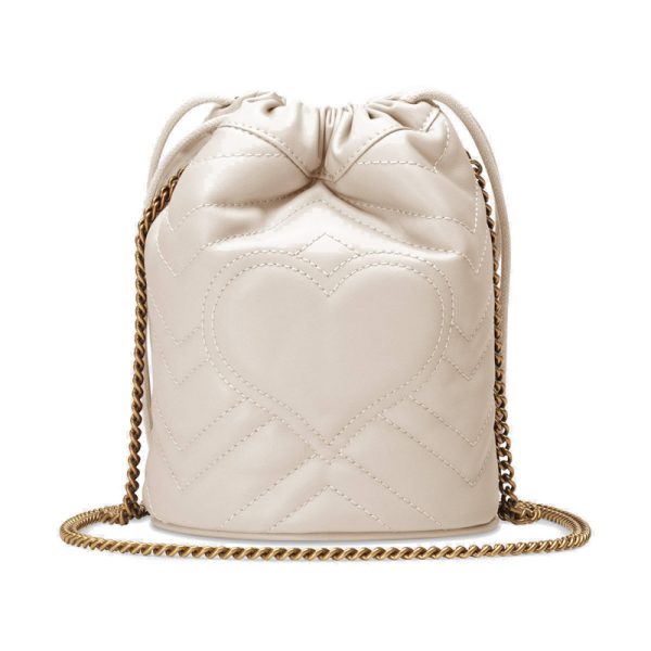 Gucci Mini Retro Double G-Button Calfskin Bucket Bag - Image 3
