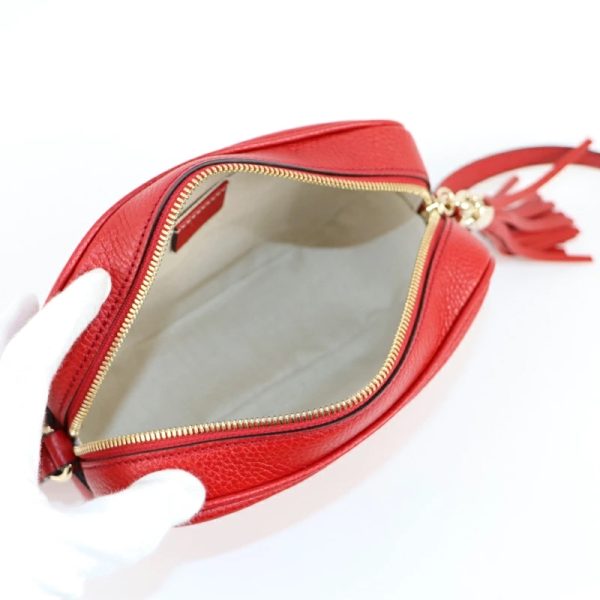 Gucci Red Leather Gold Label Shoulder Bag - Image 3