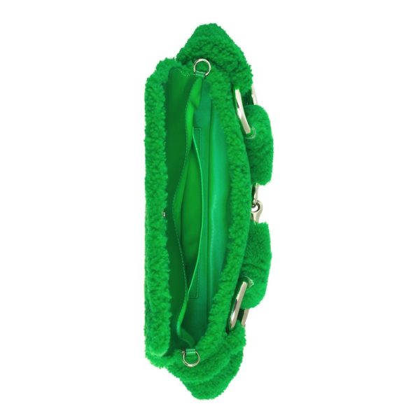 Gucci Green Wool Detachable Chain Shoulder Bag - Image 3