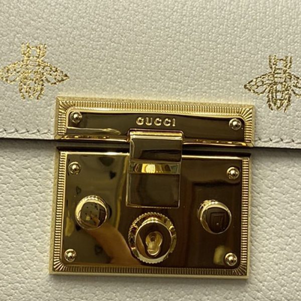 Gucci leather hot stamping star bee pad lock bag - Image 3