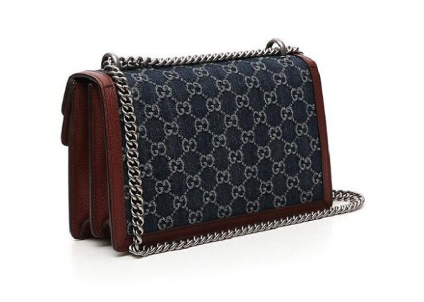 Gucci dark blue leather shoulder bag - Image 2