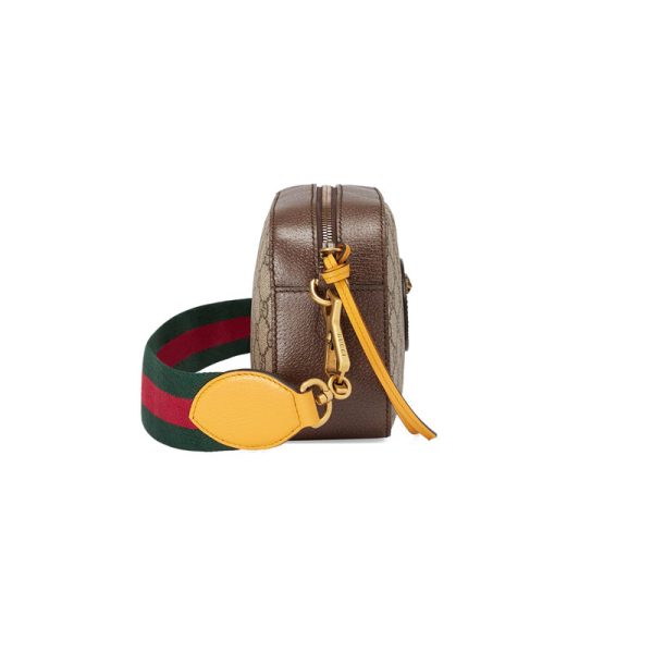 Gucci beige canvas tiger head shoulder diagonal camera bag - Image 3