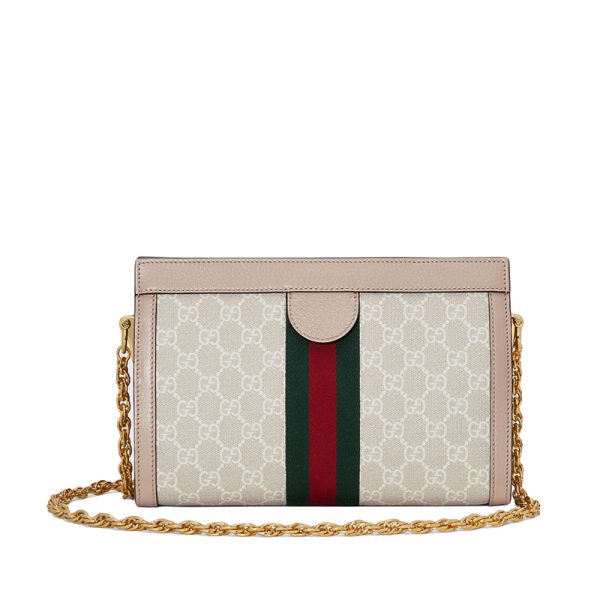 Gucci small beige canvas oat leather shoulder bag - Image 3