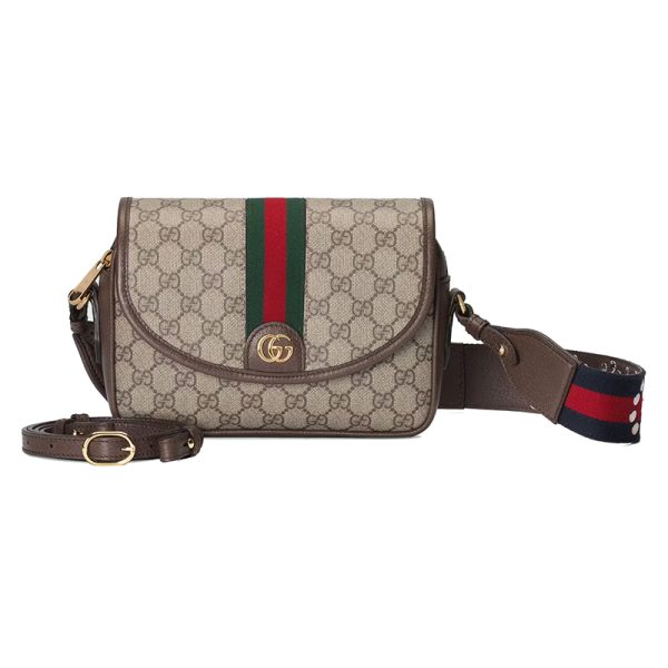 Gucci Mini Beige/Ebony Canvas with Leather Shoulder Cross Bag - Image 3