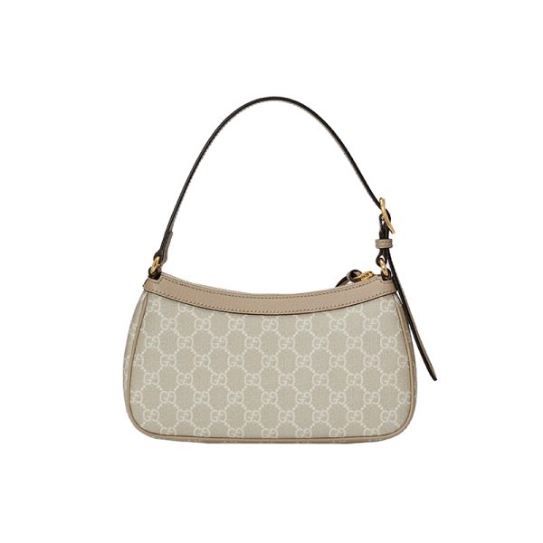 Gucci beige white canvas shoulder bag with leather - Image 3