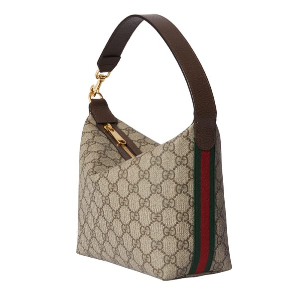 Gucci Mini Beige GG Canvas Zipper Opening Shoulder Bag - Image 3
