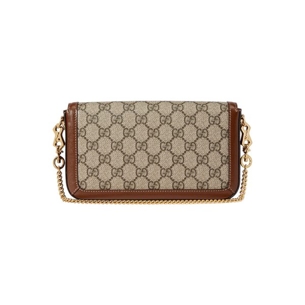 Gucci Mini Beige/Ebony Canvas Shoulder Bag with Leather - Image 3