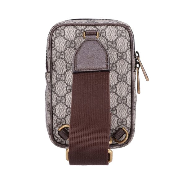Gucci beige ebony canvas shoulder bag with leather - Image 3