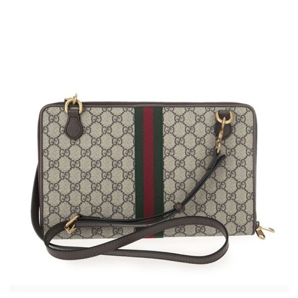Gucci wave pattern khaki shoulder bag - Image 3