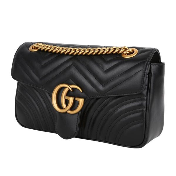 Gucci black cowhide single shoulder diagonal cross bag - Image 3