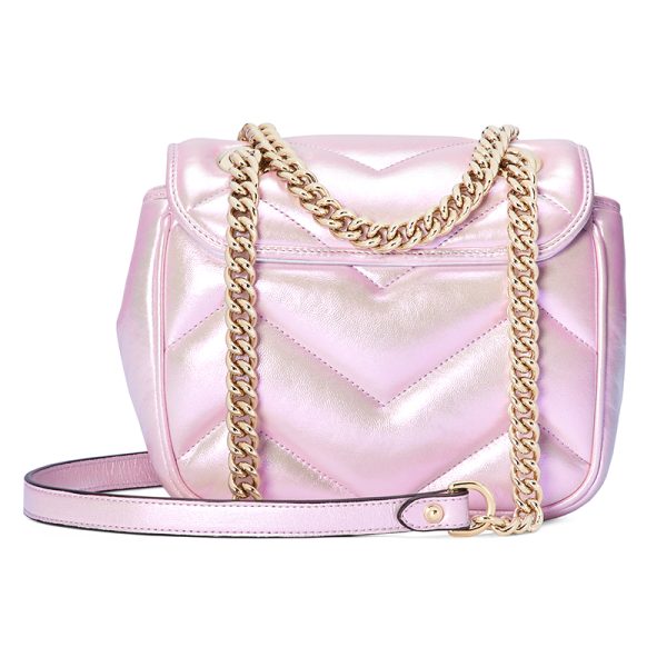 Gucci Pink Leather Shoulder Bag - Image 3