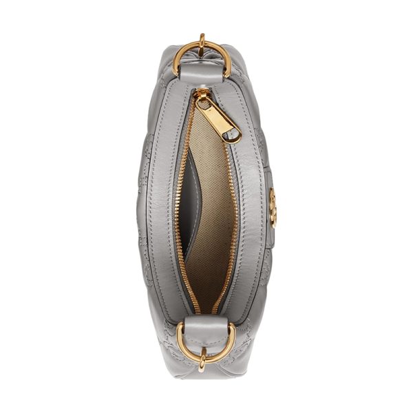 Gucci Grey Leather Chain Cross Shoulder Bag - Image 3