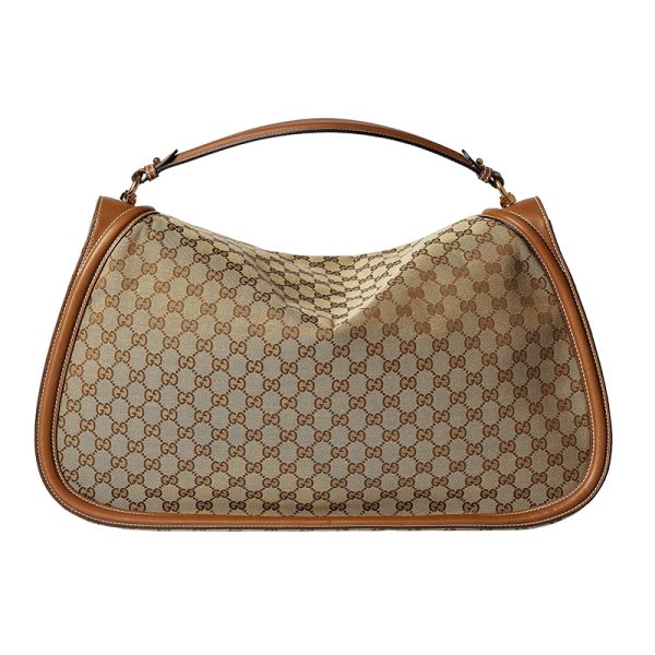 Gucci Large Brown Canvas Shoulder Bag - Image 3
