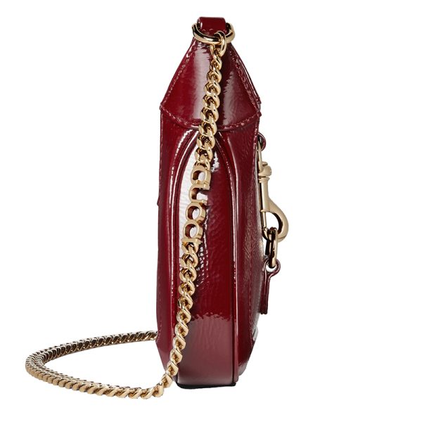 Gucci Mini Wine Red Leather Shoulder Bag - Image 3