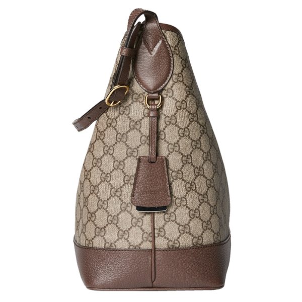Gucci Medium Beige Canvas Shoulder Bag - Image 3