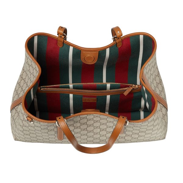 Gucci Medium Brown Canvas Shoulder Bag - Image 3