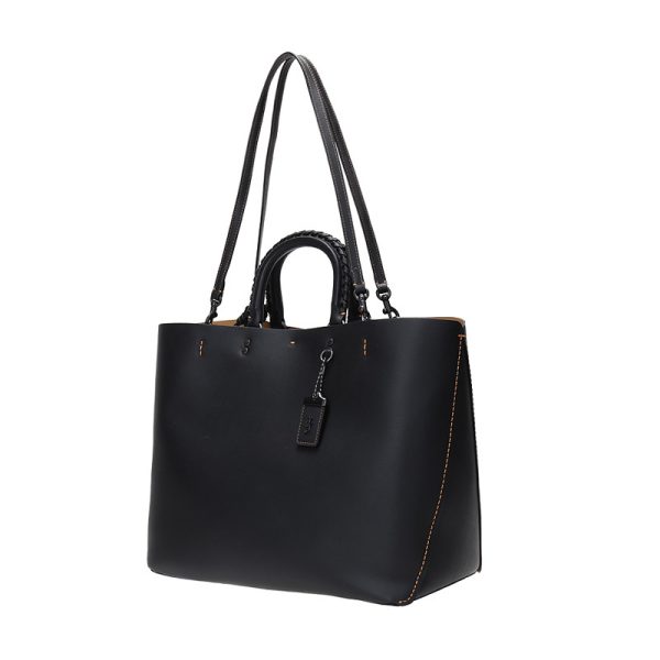 Coach Black Leather Handheld Shoulder Bag - Image 3
