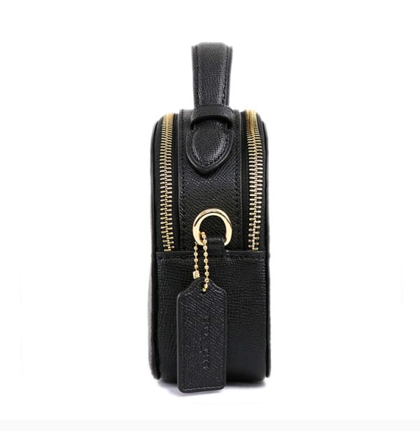 Coach Black Leather Printed Cross Shoulder Bag - Image 3