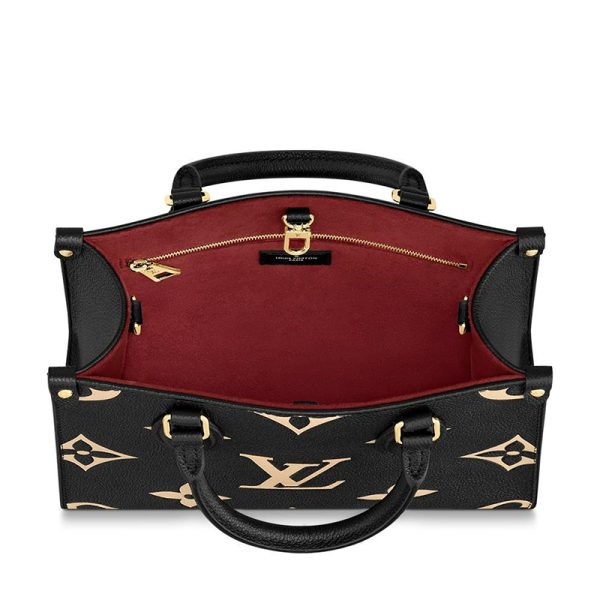 LV black/beige dual tone embossed grain shoulder bag - Image 3