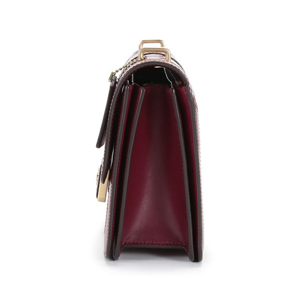 Coach fabric paired with leather single shoulder crossbody bag - Image 3