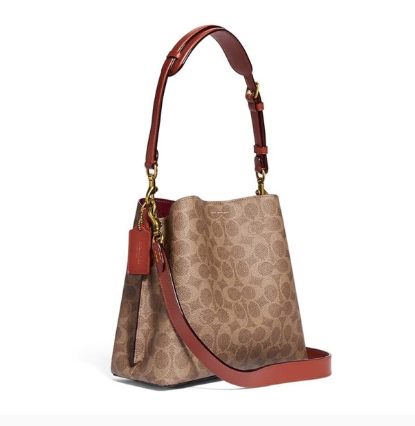 Coach color blocked coated canvas with leather shoulder bag - Image 3