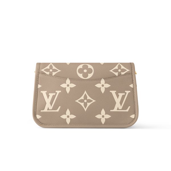 LV Pigeon Beige Leather Vintage Diana Shoulder Bag - Image 3