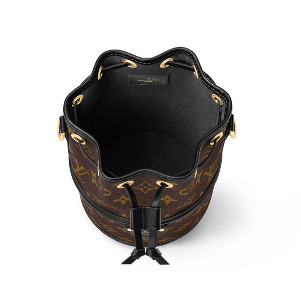 LV brown vintage canvas bucket shaped drawstring shoulder bag - Image 3