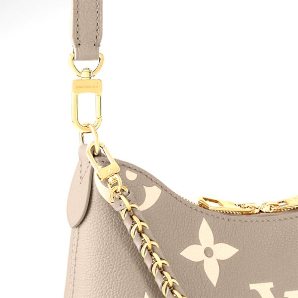LV grey cowhide Boulogne sailboat shaped metal chain hand-held shoulder bag - Image 3