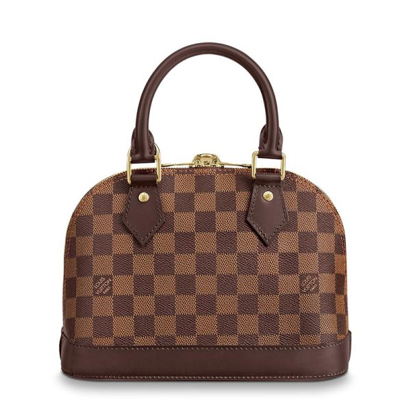 LV ebony checkerboard canvas leather single shoulder diagonal cross handbag - Image 4