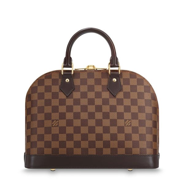 LV small ebony checkerboard canvas leather single shoulder diagonal cross handbag - Image 4