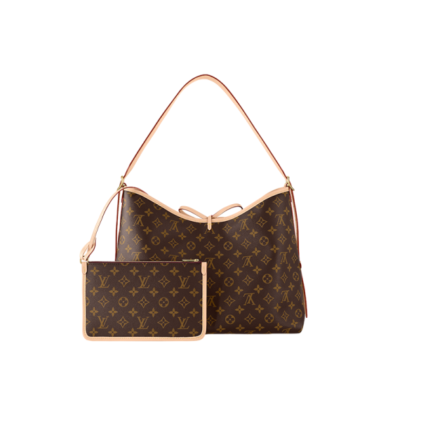 LV Medium Old Flower Interwoven Letter Canvas Shoulder Bag - Image 4