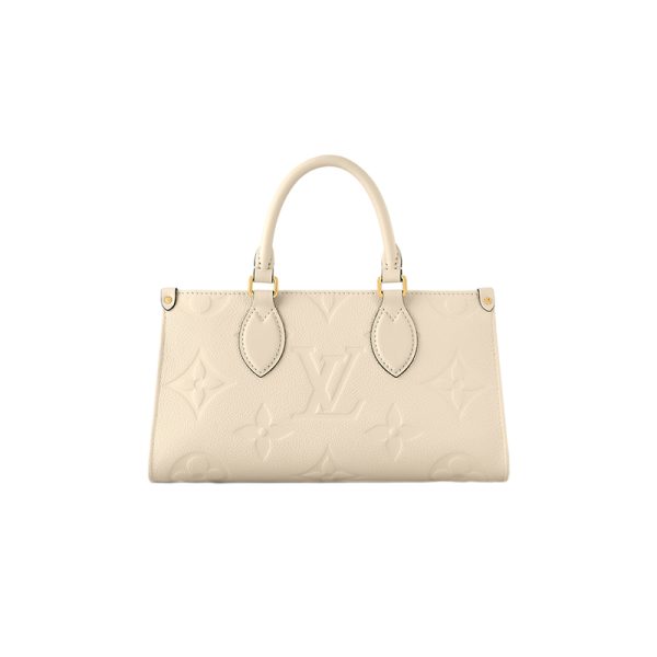 LV cream white embossed grain cowhide shoulder bag - Image 4
