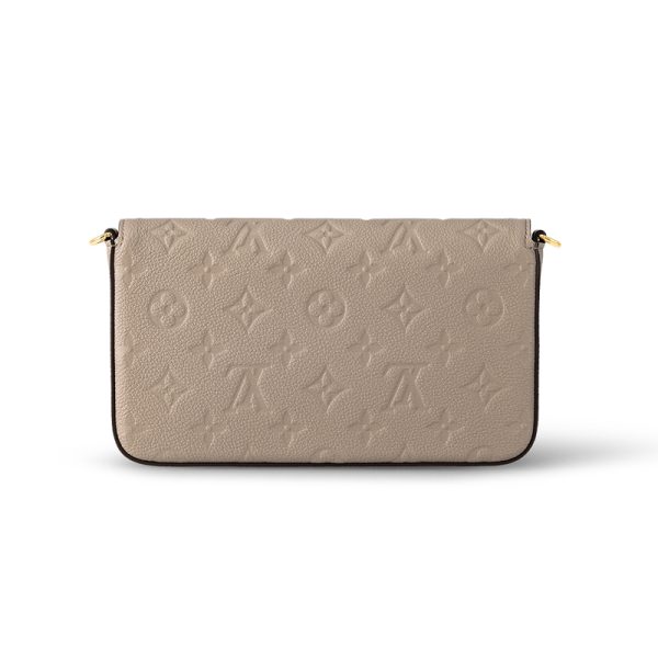 LV grey chain cowhide crossbody bag - Image 4