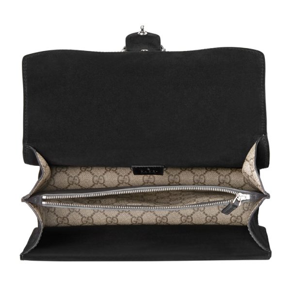 Gucci small brown canvas camel suede chain shoulder bag - Image 4