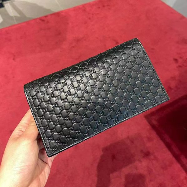 Gucci calf leather double G-patterned embossed diagonal cross bag - Image 4