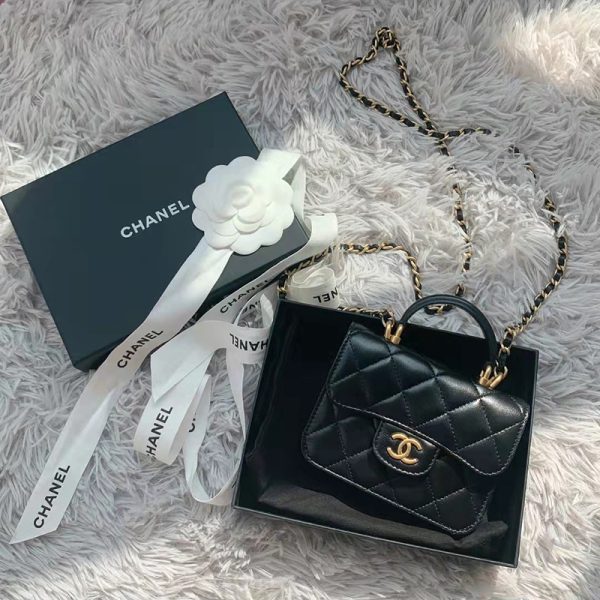 Chanel Mini Handle Chain Card Bag - Image 3