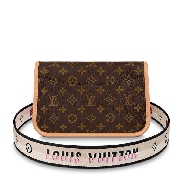 LV vintage print canvas fabric single shoulder diagonal cross bag - Image 4